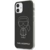 Karl Lagerfeld   iPhone 12 mini 5.4'' PC/TPU Metallic Iconic Outline Cover Black