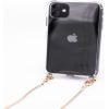 Evelatus Apple  iPhone 11 Silicone Transparent with Necklace TPU Strap Gold