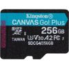 Kingston Technology 256GB microSDXC Canvas Go Plus Gen4 200R A2 U3 Single Pack w/o ADP