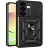 iLike Samsung  Galaxy S24 with camera cover Hybrid Armor Camshield CASE Black