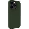Evelatus Apple  iPhone 15 Pro Premium Magsafe Soft Touch Silicone Case Dark Olive