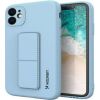 iLike Samsung  Galaxy A22 5G Kickstand Case Silicone Stand Cover Light Blue