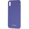 Guess Apple  iPhone XR Silicone Cover Gold Logo Purple