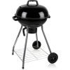 BBQ GRILL OGRODOWY KULISTY REX STALOWY 46CM Z POPIELNIKIEM