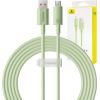 Fast Charging cable Baseus USB to USB-C Habitat Series 2m 100W (green)