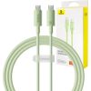 Fast Charging cable Baseus USB-C to USB-C Habitat Series 1m 100W (green)
