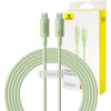 Fast Charging cable Baseus USB-C to USB-C Habitat Series 2m 100W (green)
