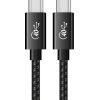 Fusion Superior USB-C —> USB-C datu kabelis 100 W | 40 Gbps | USB 4 GEN 3 | 8K | 1,5 m melns