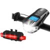 LTC PS velolukturi komplekts ar skaitītāju, 1 x SMD LED 10 W, 1000 lm + 5 x SMD LED 50 lm, 1200/300 mAh akumulators, taure, Micro USB.