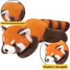 Leantoys Pluszowa Maskotka Przytulanka Panda Czerwona Obciążone Łapki 30cm