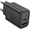 Сетевая зарядка Hoco N63 30W GaN USB-C/USB-A черная