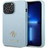 Guess Apple  iPhone 13 Pro / 13 6.1 hardcase Saffiano 4G Small Metal Logo Blue