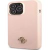Guess Apple  iPhone 13 Pro Silicone Metal Logo Case Pink