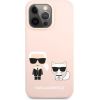 Karl Lagerfeld Apple  iPhone 13 Pro Choupette Liquid Silicone Case Pink