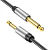 Audio vads MONO 6.35mm To 6.35 mm 20m Cable For Mixer Electric Bass Guitar 6.5mm 1/4 Jack TS