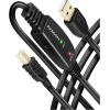 Axagon Active connection USB 2.0 A-M > B-M cable, 20 m long. Power supply option.