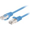 PATCHCORD KAT.6 FTP 0.25M NIEBIESKI FLUKE PASSED LANBERG 10-PACK