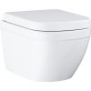 Grohe pods ar QR/SC vāku EuroCeramic rimless, stiprināms pie sienas, 374x540 mm, Triple Vortex, balts