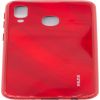 Evelatus Samsung  Galaxy A20e Water Ripple Full Color Electroplating Tempered Glass Red
