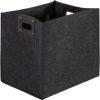 Kaste MAX FELT-4, 28x22x28cm, tumši pelēka filcs, mežģīnes