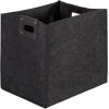 Kaste MAX FELT-3, 32x25x32cm, tumši pelēka filcs, mežģīnes