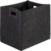 Kaste MAX FELT-2, 36x28x35cm, tumši pelēka filcs, mežģīnes