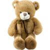 Leantoys Pluszowa Maskotka Przytulanka Miś z Brązową Kokardą w Paski 60cm LEAN Toys