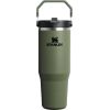 Stanley Termokrūze ar salmiņu The IceFlow Flip Straw 2.0 Tumbler 0,89L tumši zaļa