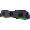 Aula N-169B-BT 2in1 Bezvadu Bluetooth TV Soundbar / PC Poratīvā 2.0 10W Skaļrunis 3.5mm + USB RGB Melns