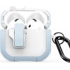 Duxducis Dux Ducis PECP PC+TPU Aizsardzības korpuss - maciņš ar āķi Apple AirPods 4 Balti zils