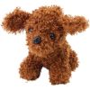 Leantoys Pluszowa Maskotka Przytulanka Piesek Pudel Miniaturowy Brązowy 20cm
