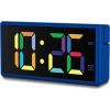 Hama Ibiza Digitālais Modinātājs Ar Multikoloru LCD Displeju USB Lādēšana Zils