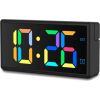 Hama Ibiza Digitālais Modinātājs Ar Multicolor Displeju USB Lādēšana Melns