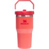 Stanley Termokrūze ar salmiņu The IceFlow Flip Straw 2.0 Tumbler 0,6L koraļu sarkanoranža
