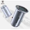 Baseus Universal  MINI T Dual U Smart Car Charger 2.4A CCMNT-16 Chrome