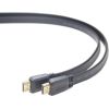 Gembird HDMI male-male flat cable, 1 m, black color