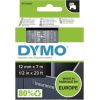 Dymo 45020 (S0720600) Label Tape 12mm x 7m, White on Transparent