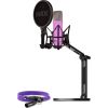Rode Microphones NT1 Signature +XLR cable+Desktop Studio Arm, microphone (purple, bundle)