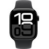 Apple Watch Series 10, Smartwatch (black (glossy), aluminum, 42 mm, black sport band S/M, cellular)