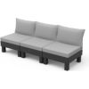 Keter Dārza dīvāns trīsvietīgs Elements 3 Seater pelēks/gaiši pelēks