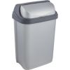 Keeeper Atkritumu spainis ar rotējošu vāku 10L Rasmus 25,5x19x39cm gaiša sudraba krāsā