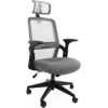 AMO-80 Szary Ergonomiczny fotel biurowy na kółkach z regulacją