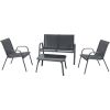 Mirpol Garden furniture set RIVET black
