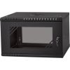 Komutācijas sienas skapis 19"- 6U - 450mm MELNS