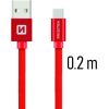 Swissten Textile Универсальный Quick Charge 3.1 USB-C USB Кабель данных 20 cм