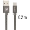 Swissten Textile Универсальный Quick Charge 3.1 USB-C USB Кабель данных 20 cм