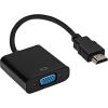 Fusion HDMI (19pin) to VGA (15pin) Adapteris Melns