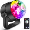 Elight RGB LED disko bumbas gaisma – ar tālvadības pulti, rotējoša partijas lampa, barošana no elektrības, melna