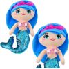 Leantoys Pluszowa Syrenka Przytulanka Ogon W Cekiny Niebieska 30cm LEAN Toys