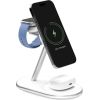 Puro Mag Station 3-in-1 Charging Stand, MagSafe, Qi2, balts - Bezvadu lādētājs